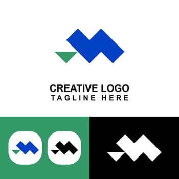 Professional M logo for business or product logos. vector