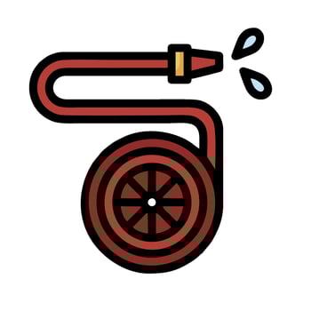 Fire hose icon illustration vector
