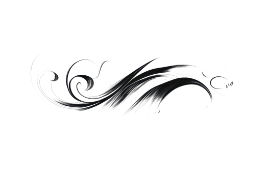 Elegant black swirl design on transparent background, perfect for creative projects, invitations, and decorative purposes. png