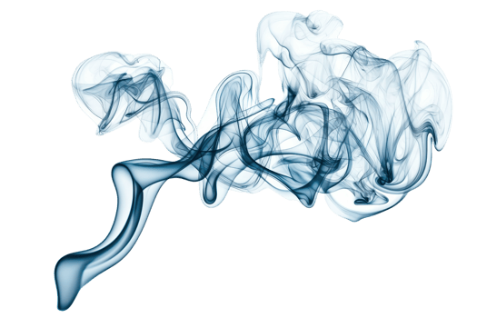 Abstract blue smoke swirling gracefully on a transparent background. creating an ethereal and mysterious visual effect png