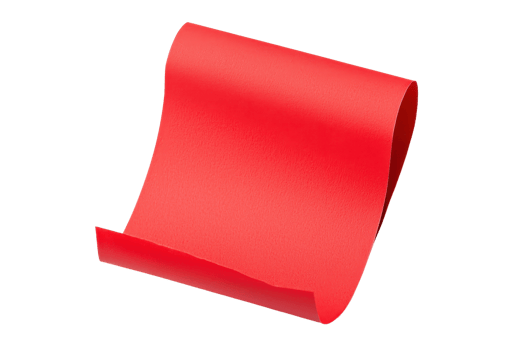 Red paper roll on transparent background. Perfect for creative projects, gift wrapping or design purposes. High-resolution image for stock use. png