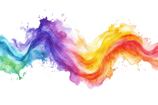 Abstract colorful watercolor painting with vibrant rainbow swirls. Perfect for artistic backgrounds and creative designs. png