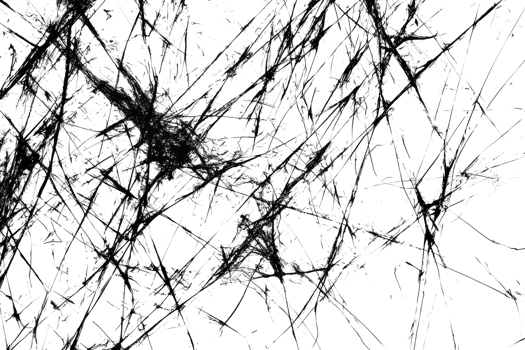 Abstract black web-like pattern on a dark background, with intricate lines and shapes creating a complex, mysterious visual effect. png