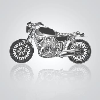 Sport motorcycle logo, vintage motorcycles, unique icons, bike logos. icon, silver background vector