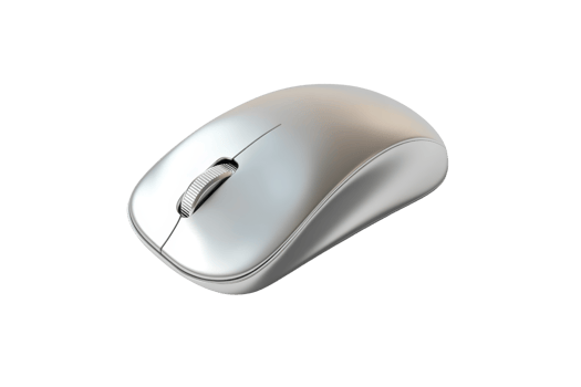 Sleek white wireless computer mouse on a transparent background. modern and ergonomic design, ideal for office and home use. png