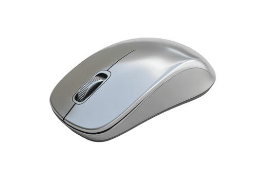 Modern wireless computer mouse on a transparent background. Sleek, ergonomic design for desktop and laptop use. Ideal for professional and personal use. png