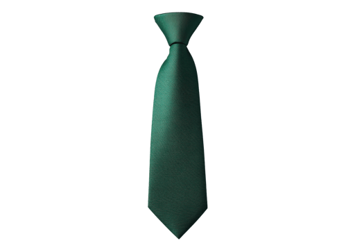 Elegant dark green necktie isolated on transparent background. Perfect accessory for formal wear, professional business attire, and special occasions. png