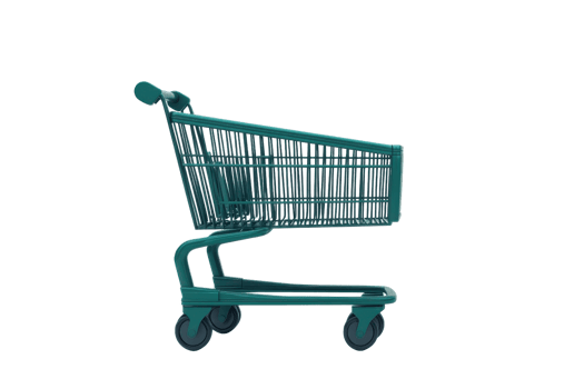 Empty shopping cart isolated on a transparent background. perfect for supermarket, retail, and grocery store related projects. png