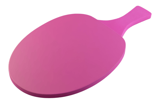 Pink table tennis paddle isolated on transparent background. Perfect for sports, equipment, and recreation-themed designs. High-quality stock image. png