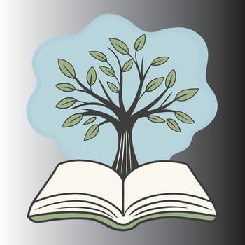 Creative Tree of Knowledge Logo Open Book Base for Academic Branding vector