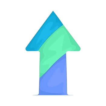 Illustration of up arrow vector