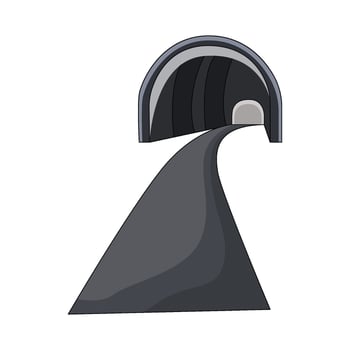 illustration of road tunnel vector