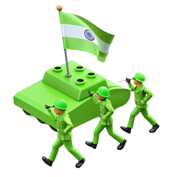 Toy Soldiers Tank with Flag png