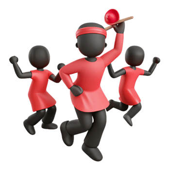 3D Animated Characters Dancing png