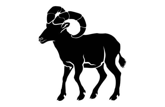 Bighorn Sheep Clipart Silhouette vector
