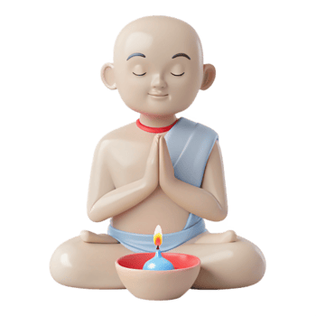 Meditation Figure with Candle png