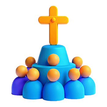3D Cross People Illustration png