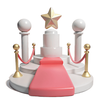 Red Carpet Stage with Star png