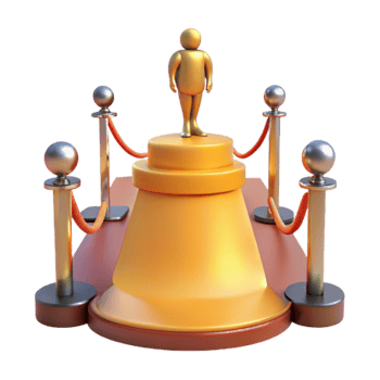 Golden Figure on Podium png