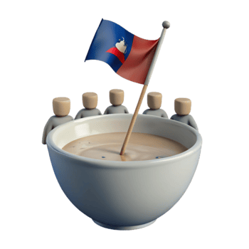 Flag in a Bowl of Soup png