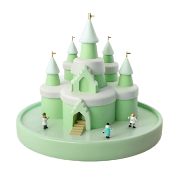 Green Castle with Snow png