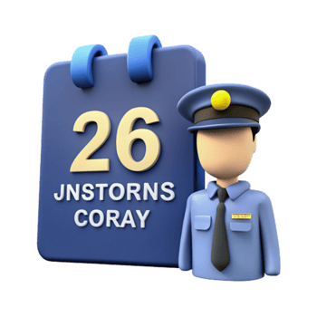 Calendar with Officer 26 png