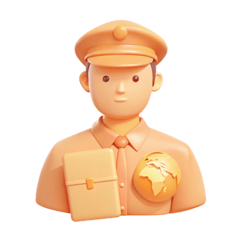 Delivery Person 3D Icon png