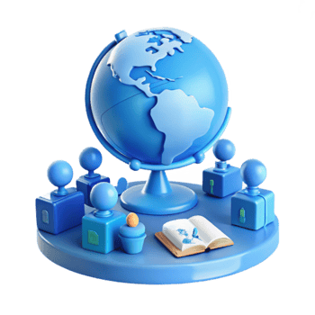 Global Learning 3D Illustration png
