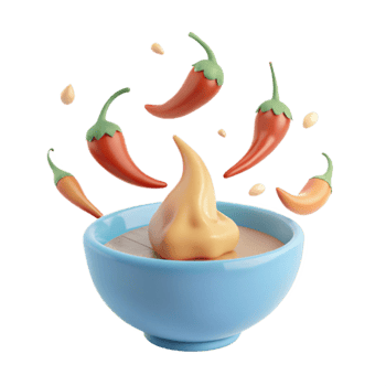 Spicy Dip with Chili Peppers png