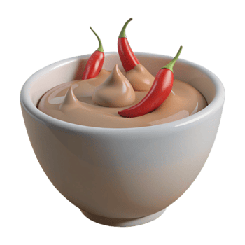 Spicy Dip with Chili Peppers png