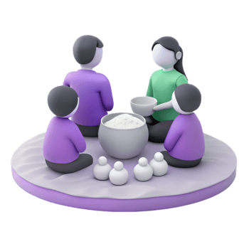 3D Family Gathering png