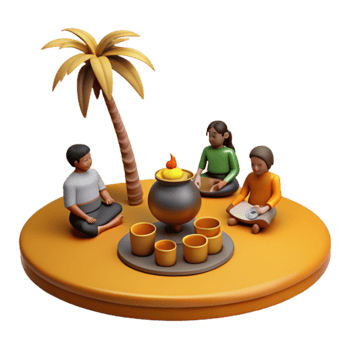 Friends Gather Around Fire png