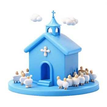 Church Building with People png
