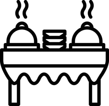 Buffet Line Icon vector