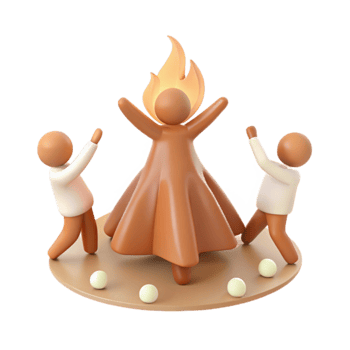 Dancing Around Fire png