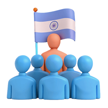 Group of People Holding Flag png