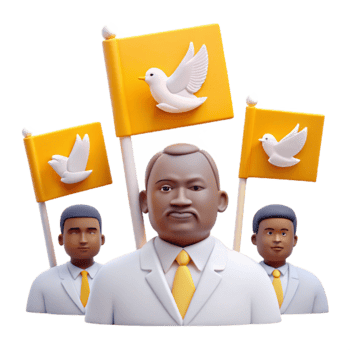 Peace Dove Flags with Men png