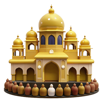 Golden Palace with Dome png