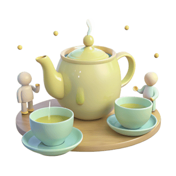 Cute Teapot Tiny Figures png