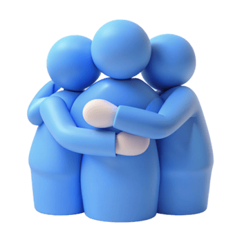 Three People Hugging png