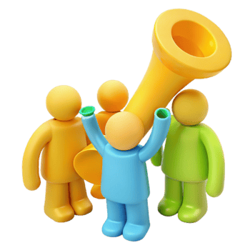 Group Cheer with Horn png