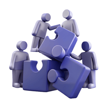 Teamwork Puzzle Success png