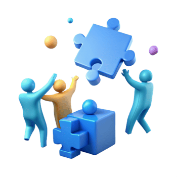 Teamwork Puzzle Success png