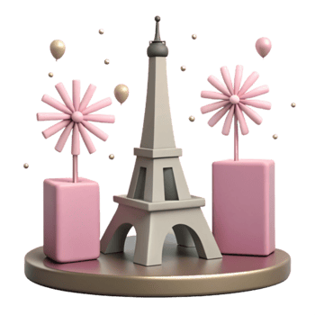 Eiffel Tower 3D Render png