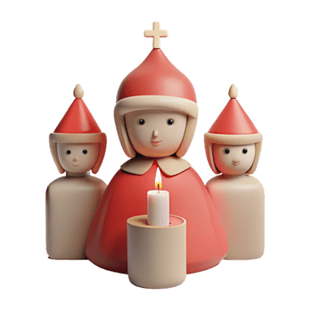 Three Dolls with Candle png