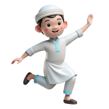 3D Cartoon Boy Running png