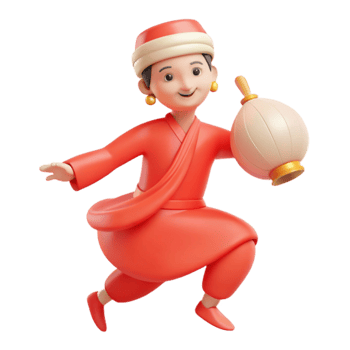 3D Cartoon Character Running png