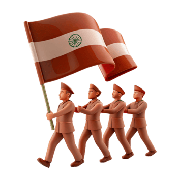 Soldiers Marching with Flag png