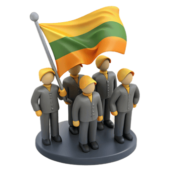 Team Holding Flag png