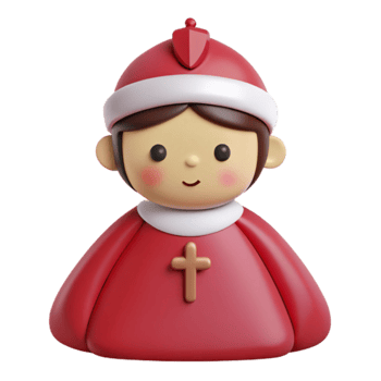 Cute 3D Cartoon Priest png